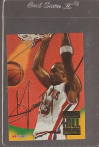 1995 NBA Hoops Grant Hill Rookie Gold Signature No Number on Card - Picture 1 of 2