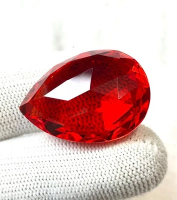 AAA+ Quality Intense Deep Orange Topaz Pear Shaped Faceted Stone-62. Carat - Image 1 of 4
