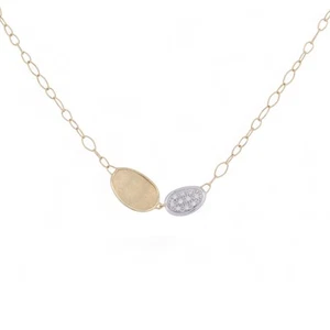 Marco Bicego Lunaria Necklace with Diamond Charm in 18K Gold - Picture 1 of 6