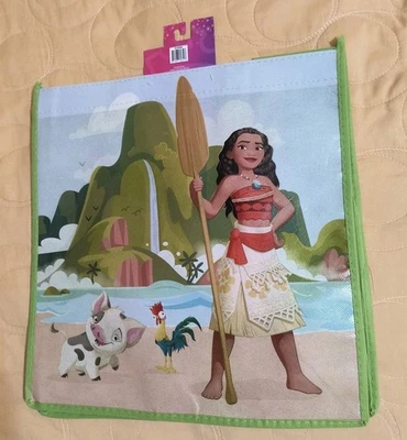 LEGACY LICENSING PARTNERS Disney MOANA Green Shopping/Gift Tote Bag with Handles New! Free Shipping!