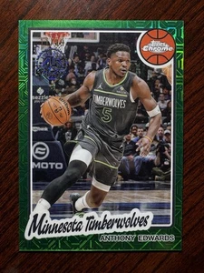 2025-26 Topps NBA Basketball Anthony Edwards Silver Pack Green Refractor #/99 SP - Bild 1 von 2