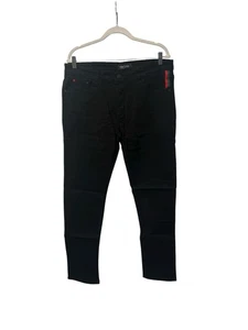 Pantalones de vestir chinos negros Pavini para hombre nuevos con etiquetas 34x32 (1031) - Imagen 1 de 3