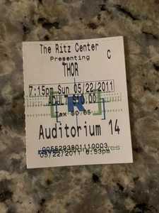 THOR MOVIE TICKET STUB 5/22/2011 THE RITZ CENTER - Picture 1 of 2