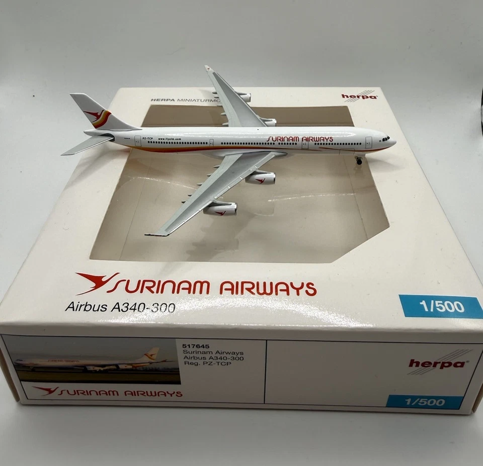 Herpa Wings 1:500 Surinam Airways A340-300 - Immagine 1 di 4