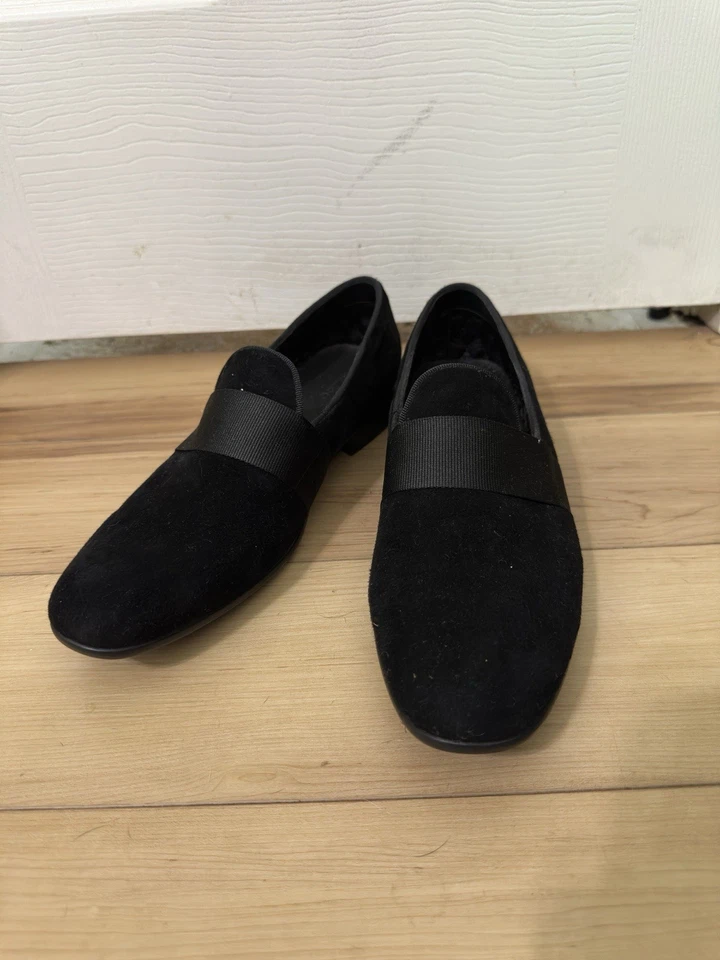 Mocasín Asaria Aldo de gamuza genuina negro sin cordones para hombre Foto 1 de 4