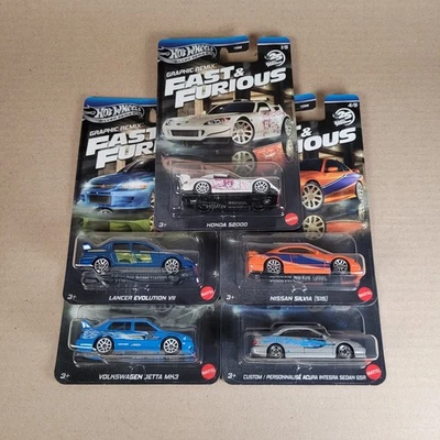 Hot Wheels Silver Series Set Of 5 Fast & Furious 2025 Graphic Remix - Image 1 of 4