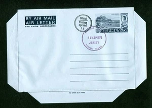 1975 Jersey Aerogramme 5p + 1p Uprated Air Letter Used - Picture 1 of 1