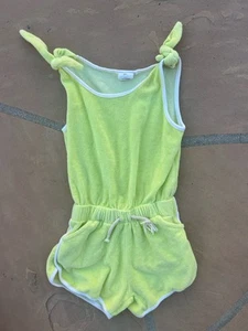 Shade Critters French Terry Romper Girls Size Small 6 Yellow Pull On - Picture 1 of 3