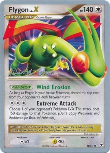 Damaged Flygon Lv. X - 105/111 - David Cohen - WCS 2009 Pokemon World Championsh - Image 1 of 1