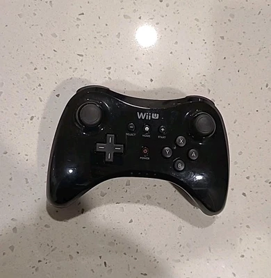 任天堂 Wii U 官方原始设备制造商黑色无线专业控制器 WUP-005 — 第 1/4 张图片