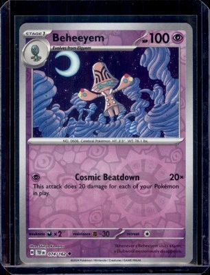 Beheeyem SV05: Temporal Forces Pokemon 074/162 Reverse Holo NM+ - Image 1 of 2