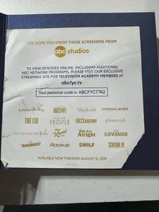 ABC Studios 2019 FYC EMMY DVD Set "For Your Consideration" Marvel Blackish Rare - Picture 1 of 5