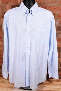 George Strait Collection Wrangler Size XL Light Blue Paisley Long Sleeve Shirt - Picture 1 of 8