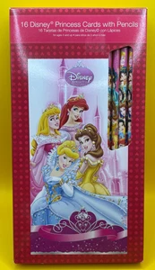 Tarjetas de princesas Disney de 2000 con lápices - ideales para el día de San Valentín - nuevas en caja, Taiwán - Imagen 1 de 4
