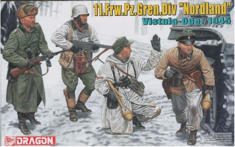 DRAGON D6455 11.Fw.PANZERGRENADIER Div.Nordland VISTULA-ODER 1945 KIT 1:35 Model - Immagine 1 di 1