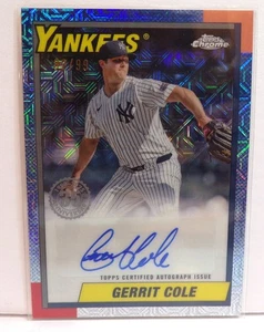 2025 Topps Gerrit Cole 1990 Baseball Chrome Silver Pack Auto Series 1 #/99 - Picture 1 of 3