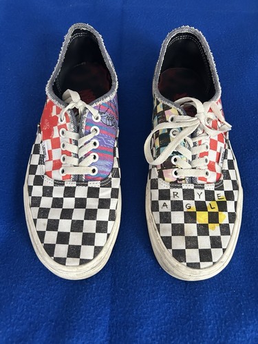 VANS Stranger Things Argyle Scarpe da Ginnastica a Scacchiera Edizione Limitata UK 10