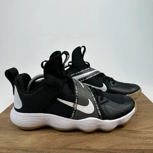 Neu Herren Nike React HyperSet schwarz weiß Gummi Mesh sportlich mittelhohe Turnschuhe Größe 9,5 - Bild 1 von 8