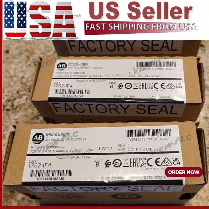 NEW A_B 1762-IF4 MicroLogix 4 CH Analog Input Module. Factory Sealed US Free Tax - Image 1 of 3