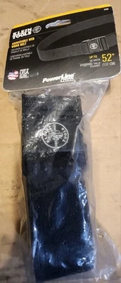 Klein Tools Adjustable Tool Belt 52 Inches Heavy Duty Nylon Webbing Metal Buckle - Image 1 of 2