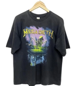 MAGLIA RISTAMPA cotone vintage Megadeth contaminata ©1989 taglia intera dalla S alla 5XL - Foto 1 di 5