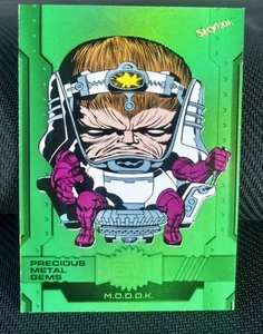 2024 Marvel Metal Avengers M.O.D.O.K. Edelmetall Edelsteine 10/10 Omega GRÜN PMG - Bild 1 von 2