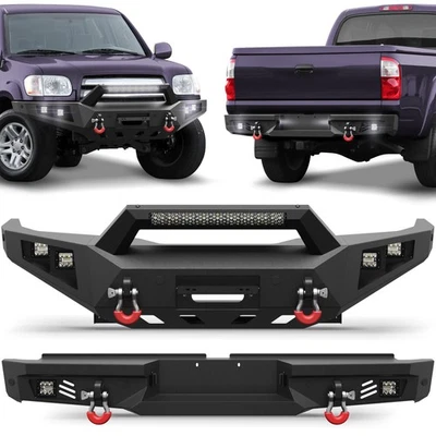 For 2000-2006 Toyota Tundra Offroad Steel Front/Rear Bumper W/Winch Plate &Light - Изображение 1 из 4