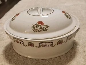 1970's Louis Lourioux Le Faune Chantoung 2 Quart Oval Covered Casserole Dish K - Picture 1 of 16