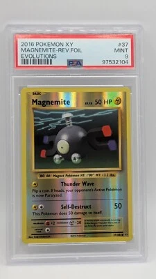 2016 Pokemon XY Evolutions Reverse Foil Magnemite 37/108 PSA 9 MINT! - Image 1 of 2