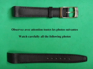 16 mm OFFENES ARMBAND SCHWARZ MATT GLATT ECHT KALBS LAMELLEN FESTER GRIFF VERSCHWEISST - Bild 1 von 13