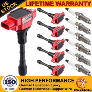 6 Pack Ignition Coil & Iridium Spark Plug For 2009-2019 Nissan Maxima Murano V6 - Picture 1 of 15