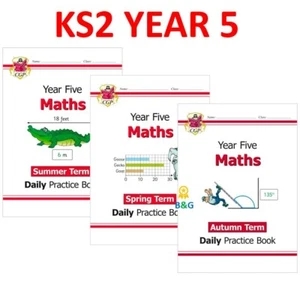 KS2 Year 5 Maths Daily Practice Books 3 Books Bundle with Answer Ages 9-10 CGP - Picture 1 of 11
