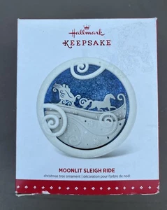 Ornamento Hallmark Keepsake 2015 - giro in slitta al chiaro di luna / con scatola - Foto 1 di 8