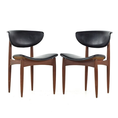 Mid Century Danish Teak Dining Chairs - Pair Cover