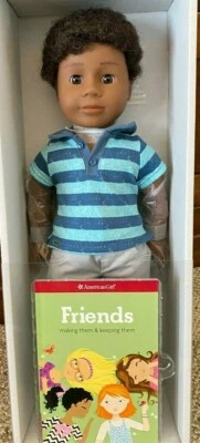 Muñeca American Girl 18" Niño #77 Piel Oscura Marrón Pelo Corto Ojos Truly Me Retirado Foto 1 de 4