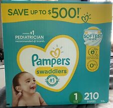 Pampers Swaddlers Disposable Diapers Size 1 (8-14 lbs), 210 Count Enormous Pack