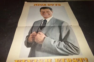 Vintage Double sided Poster Larry Hagman J.R. Dallas & Dukes of Hazard Interview - Picture 1 of 15