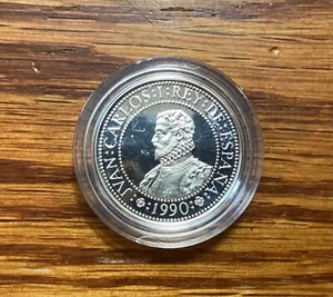 Spain 1990 Alonso de Ercilla 200 Pesetas Proof Silver Coin - Picture 1 of 2