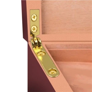 2 x Hinge L 90 Degree Support Spring Hinge Zinc Alloy For Vintage Wooden Boxes - Picture 1 of 8
