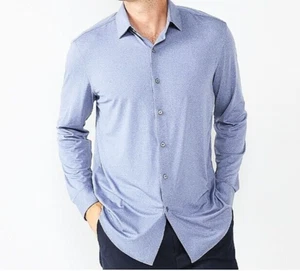 NEW Men's Size XL Apt. 9 Slim Fit Performance Knit Spread-Collar Dress Shirt - Picture 1 of 3