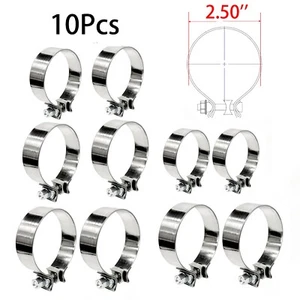 10Pcs 2.50'' Band Clamps T430 Band Exhaust Clamps Universal New - Picture 1 of 4