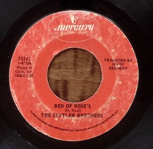 THE STATLER BROTHERS BED OF ROSE'S/THE LAST GOODBYE MERCURY REC VINYL 45 52-119 - Picture 1 of 3