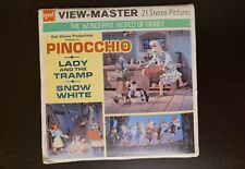 🎬Viewmaster🎬GAF Disney Collection Pinocchio,Lady & the Tramp,Snow White🎬rare