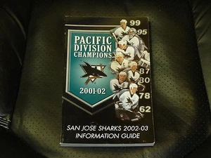 2002 2003 SAN JOSE SHARKS HOCKEY MEDIA GUIDE EX-MINT - Picture 1 of 1