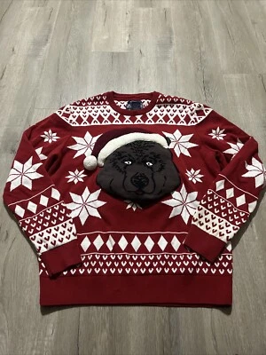 American Rag Navidad Suéter Mujer’s Grande Pop Out Oso  Foto 1 de 4