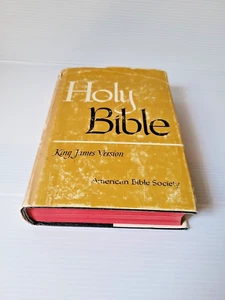 Lovely Vintage King James Version Holy Bible (1966, HCDJ) American Bible Society - Imagen 1 de 13