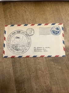 1930 First Flight Cover New York to Los Angeles  - Picture 1 of 4