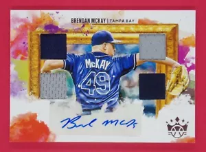 2020 Diamond Kings Brendan McKay DK Quad Material Signatures #18 DKQ-BM Rays - Picture 1 of 2