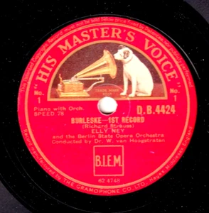 Ney; van Hoogstraten. Strauss (Burleske). HMV DB 4424-5 (2). NM(-) - Picture 1 of 1