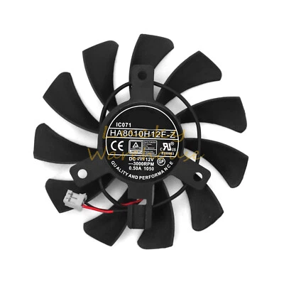Cooling Fan HA8010H12F-Z for MSI GTX 750ti 750 740 ITX Graphics 2pin 75mm 12V~ - Image 1 of 2